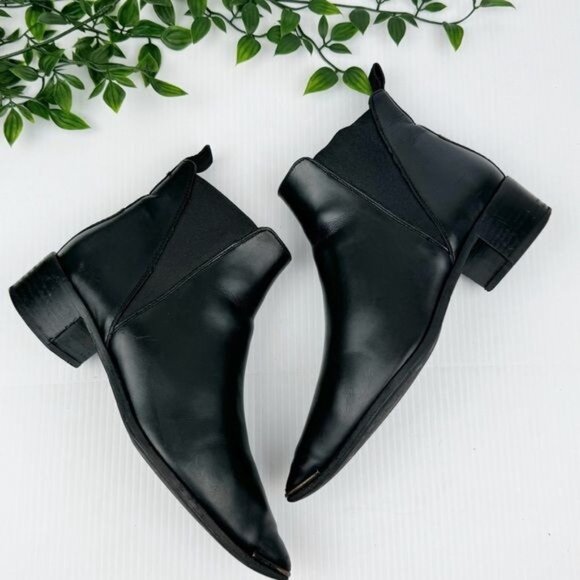 Acne Studios Jensen black Smooth Leather Pointed Toe Chelsea Boot 6.5 - Picture 11 of 11